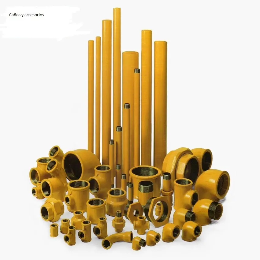 Caños y accesorios para gas con recubrimiento epoxi y galvanizado